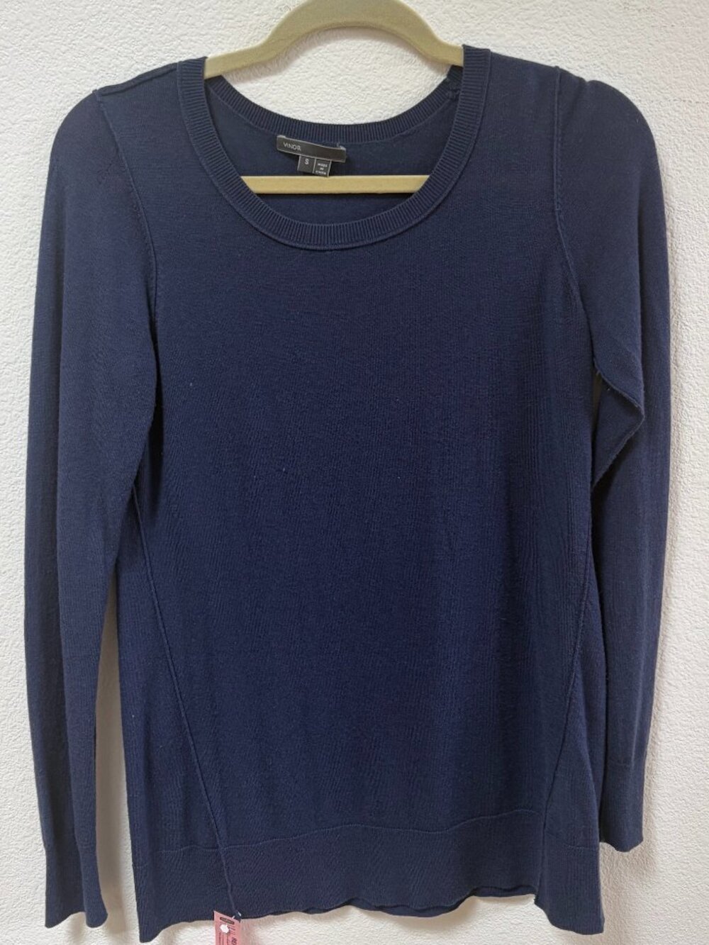 Vince Blue Merino Wool Crewneck Sweater Small Lightweight Knit